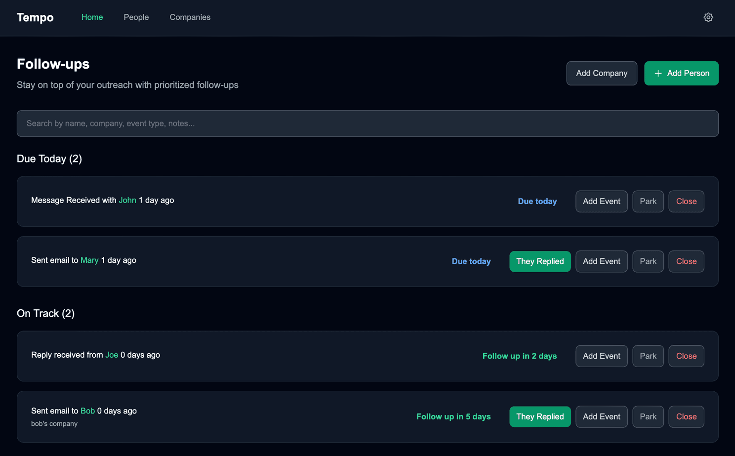 Tempo after the 4th prompt looking deceptively functional
